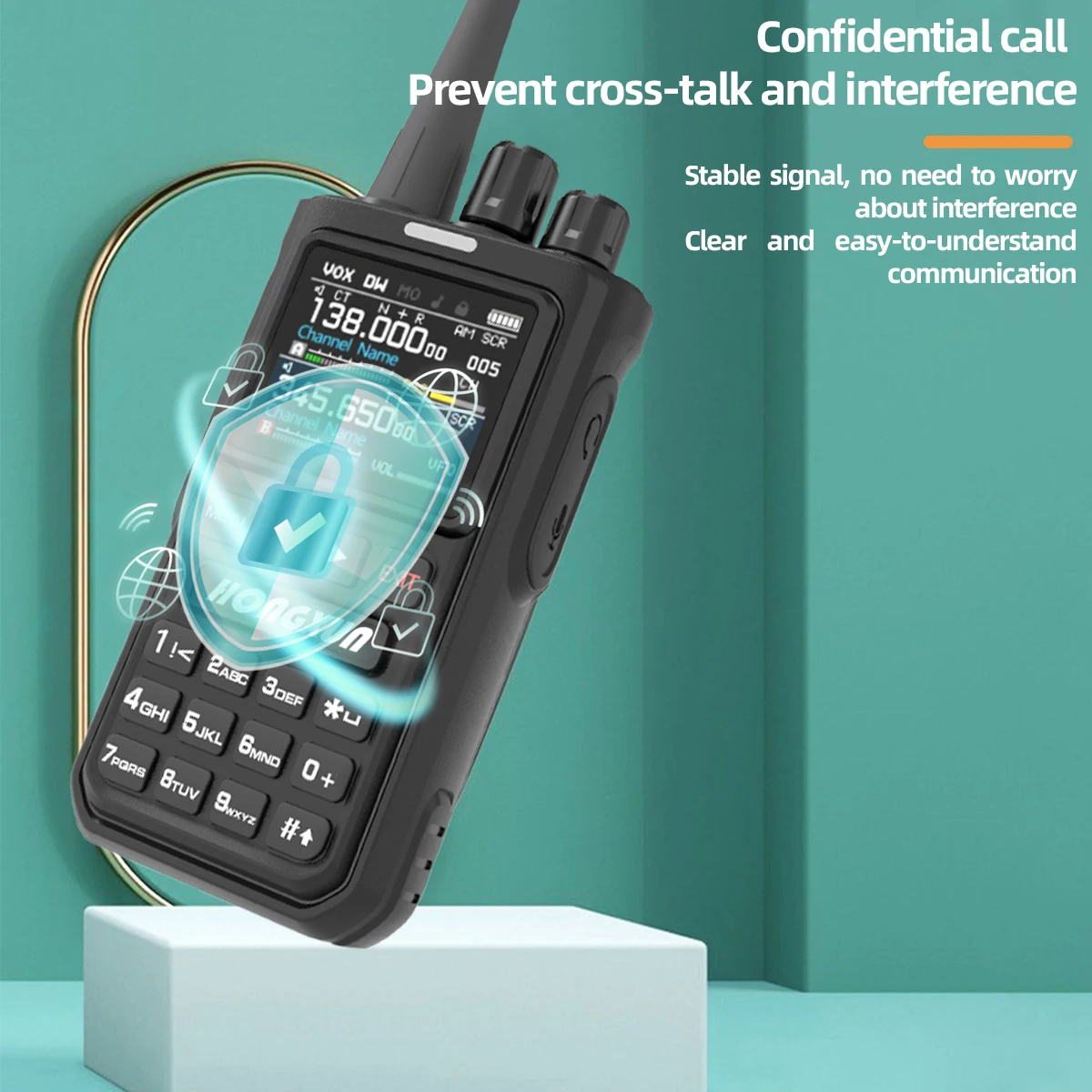 HX-8100 جهاز اتصال لاسلكي 7 وات UHF/VHF 4-Band مفتاح واحد قناة الاقتران مسح VOX شاشة ملونة بطارية ذات سعة كبيرة