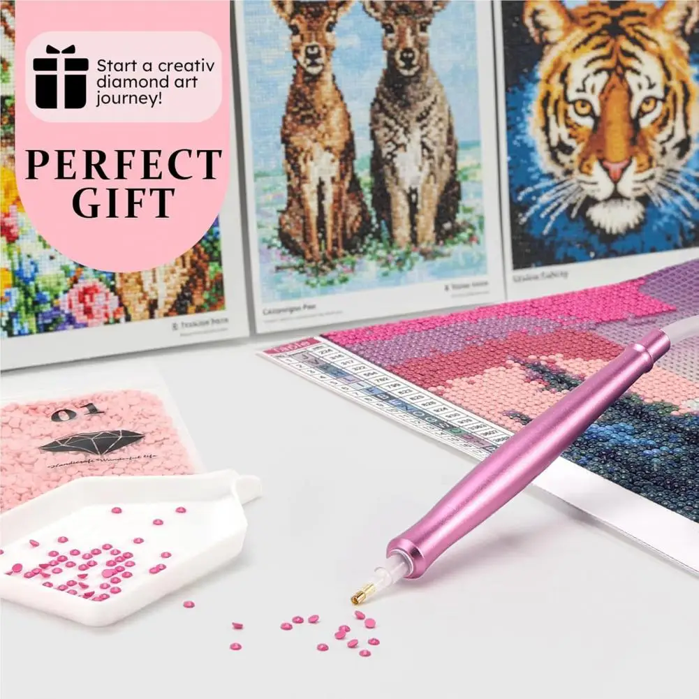 Bolígrafo eléctrico de arte de diamante al vacío, lápiz óptico de taladro 5D sin cera para adultos y niños, herramienta artesanal fácil de bricolaje para pintura de gemas