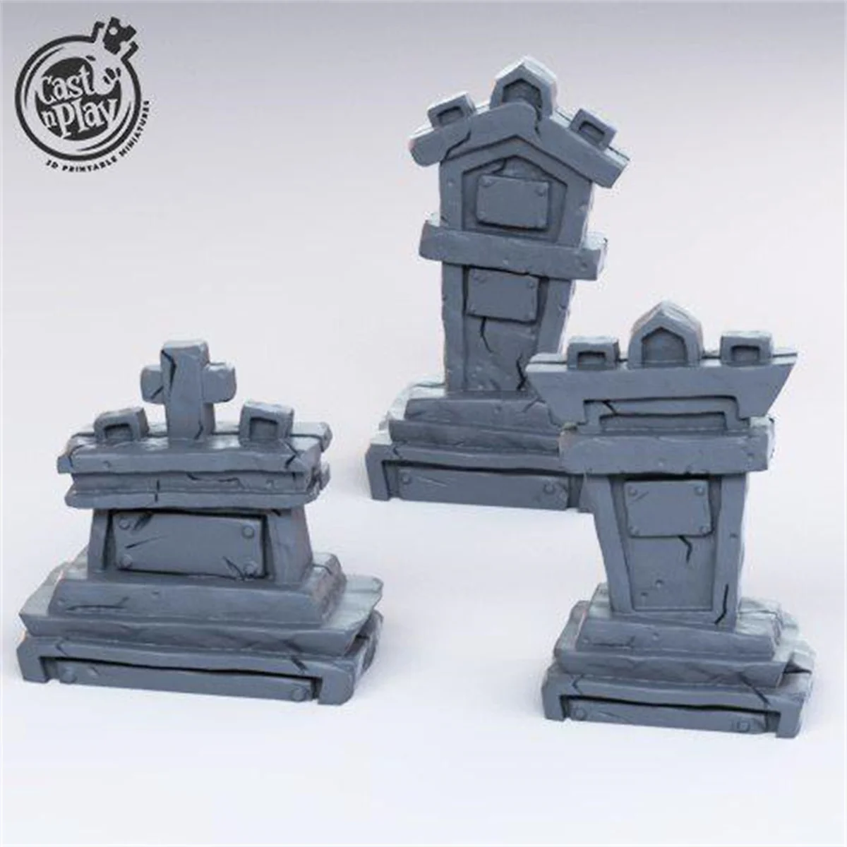 Miniature Landform Graveyard Tombstone Coffin Skull Pile Altar Crypt Entrance Bone Pile DND Prop Terrain Model