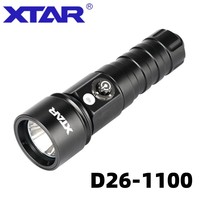 XTAR D26 1100 Lumens Diving Flashlight XM-L2 U3 LED Depth 100m Waterproof Dive Light Underwater Lamp Torch 5200mAh Battery