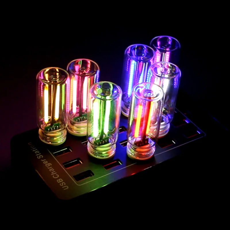 اللمس يعتم USB LED خيوط الزجاج لمبة 5 فولت الرجعية اديسون لمبة 0.3 واط ليلة ضوء سيارة الديكور المتوهجة حماية العين الخفيفة