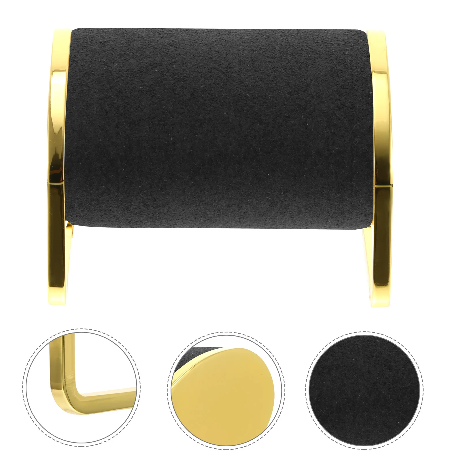 

Metal Watch Display Rack Gold Plated Surface Super-Fiber Soft Texture Scratch Resistant Smooth Lines Jewelry Stand Holder For
