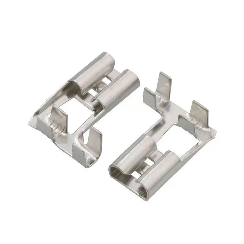 4.8mm/6.3mm Brass Crimp Terminal Connector L-Shaped Angled Plug, Cold Pressed Car Jack Pin, 20-50 Pcs Automotive Electrical