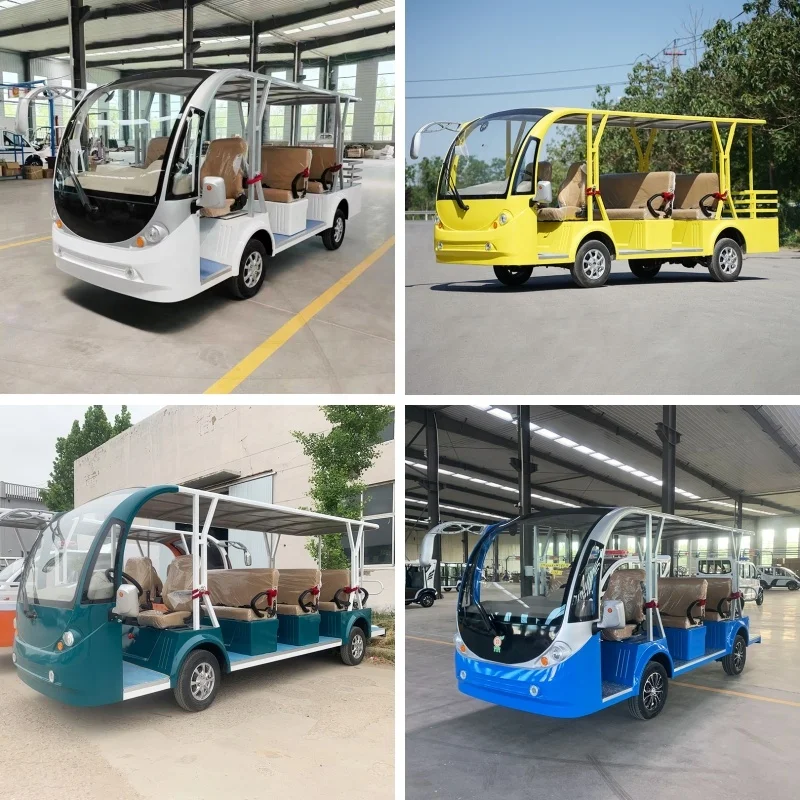 Passenger Transport Bus Battery Long Range Electric Bus Air Conditioning 8/11/14/17/20 Seater Electric Mini Shuttle Bus