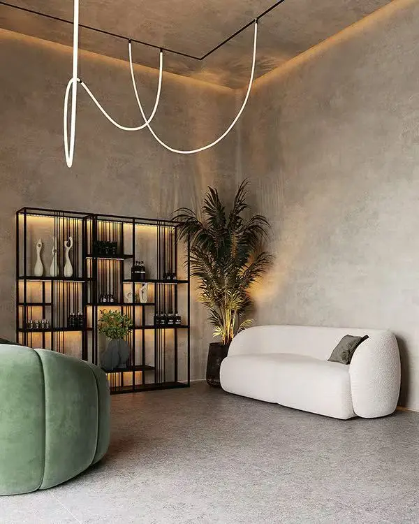 Modern Design Commercial Beauty Lounge Area Salon Sofa Set Wood & Leather Waiting Sofa Curved Wood Corner for Workshop Rest Area
