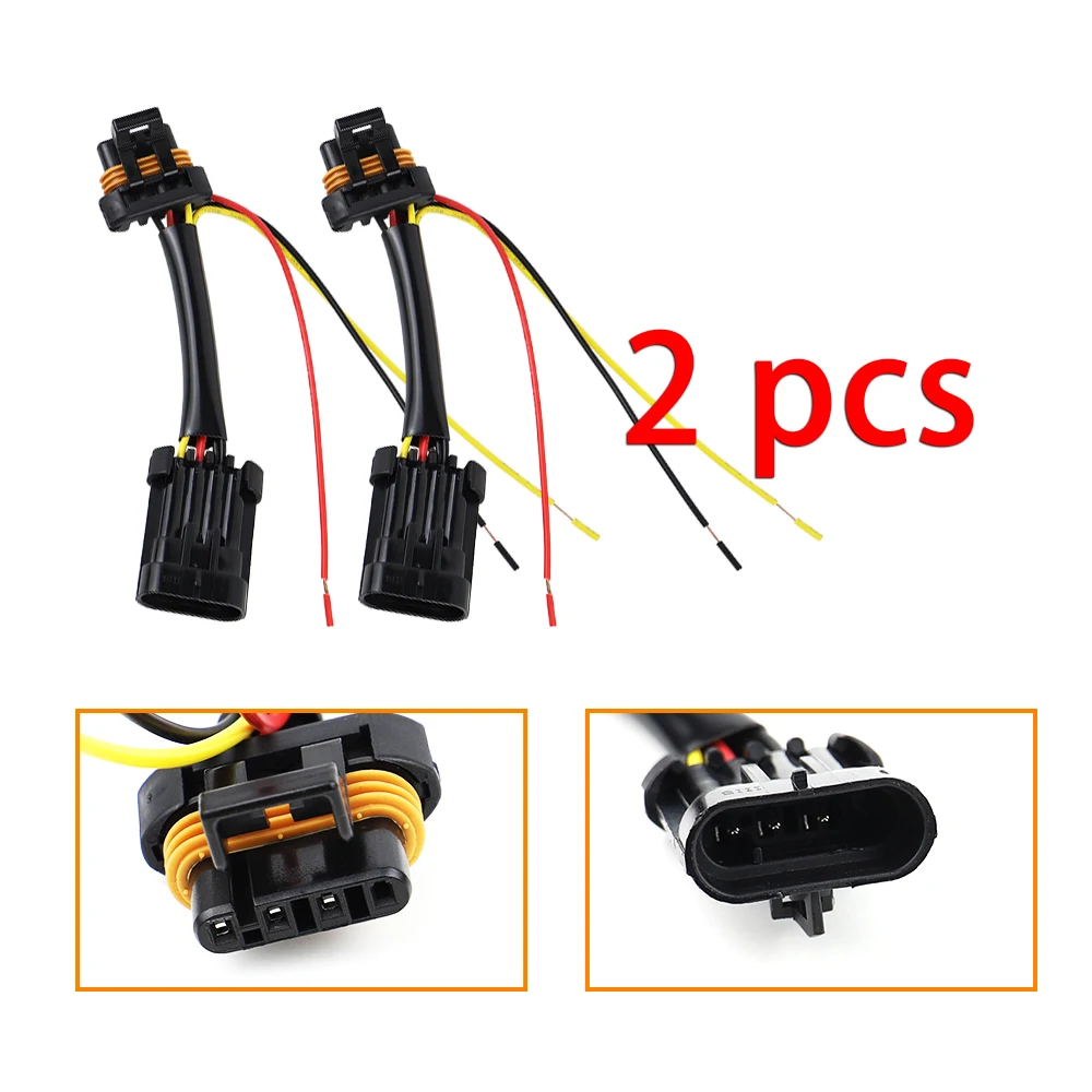 2 pcs Tail Light Whip Light Wiring Harness Auxiliary Power Plug for Polaris RZR 2015-2022/GENERAL/RZR 900/1000/XP 1000/XP Turbo