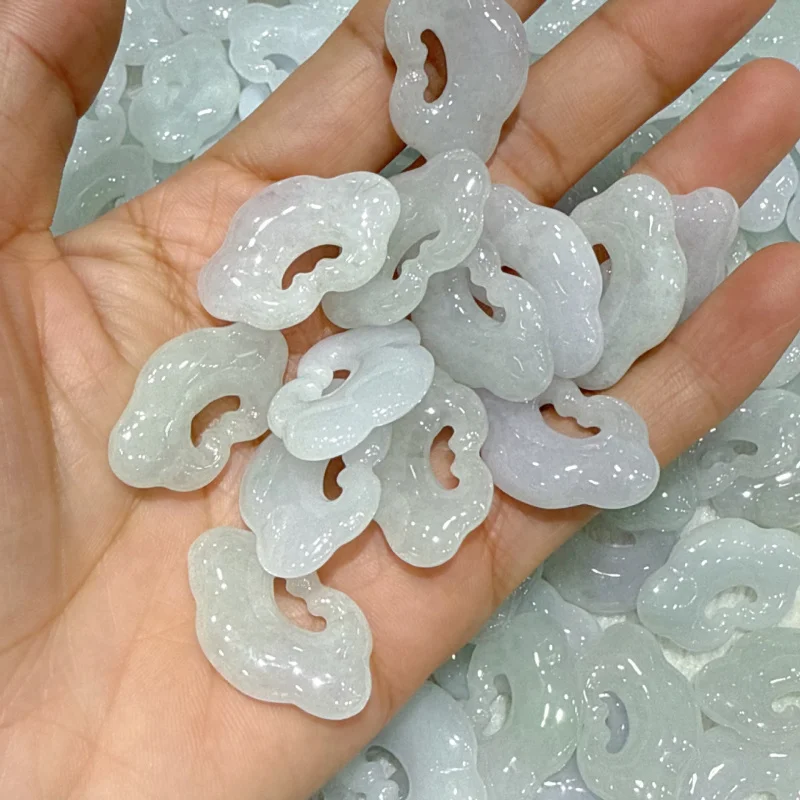 

Натуральный нефритовый кулон из Мьянмы A Xiangyun Lock, цветной, для женщин