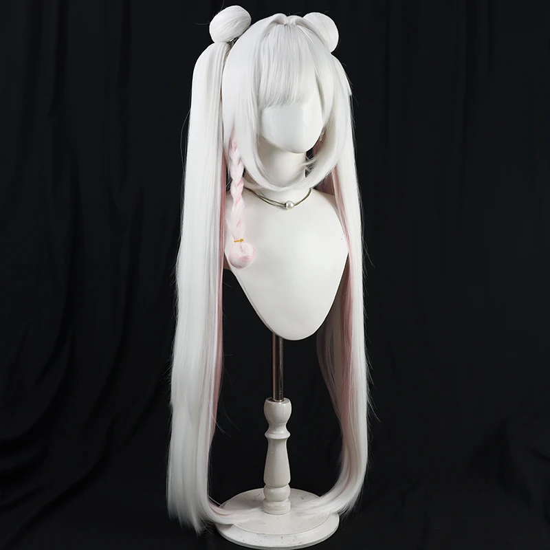 Parrucca cosplay Anime Blue Archive Plana Cos Puntelli per feste di carnevale di Halloween Fibra sintetica resistente al calore + cappuccio per parrucca