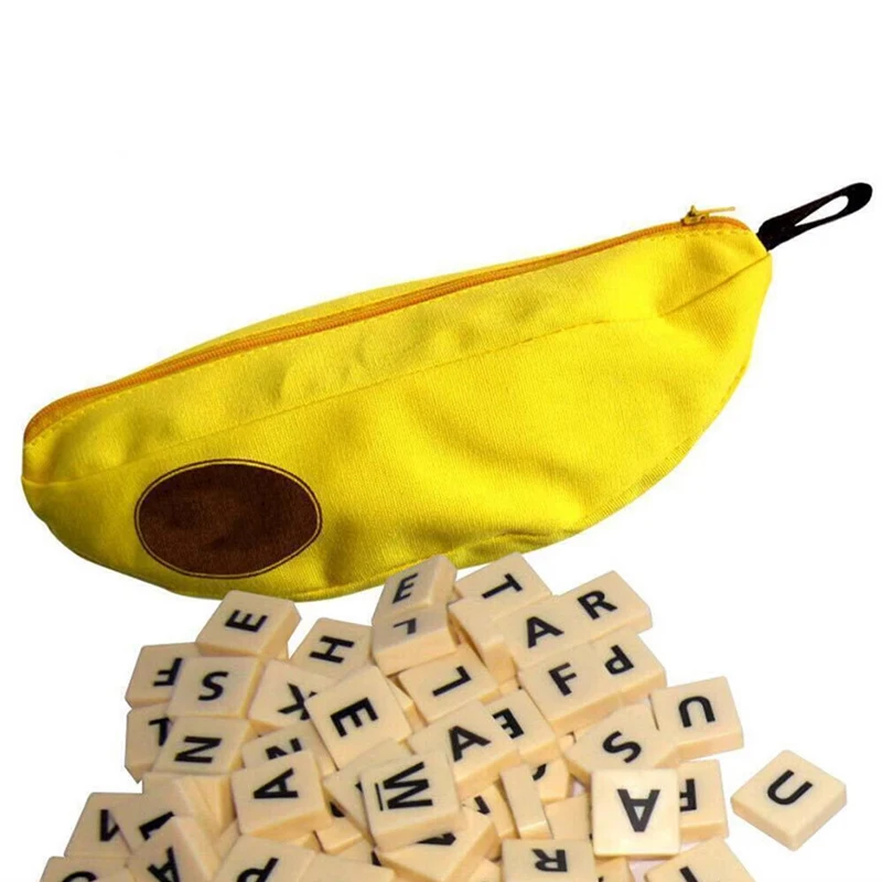 Nuovo gioco di parole Bananagrams Puzzle per bambini Giocattoli da festa Lettera Pouch Gioco da tavolo per bambini