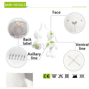 Beautiful rabbit doll of long cartoon ears for children, soft toys of the luxurious for the baby, fellow sleeping from the rabbit, stuffed animal toy, 42cm 12 Main Sales Coelho Plucia - №4