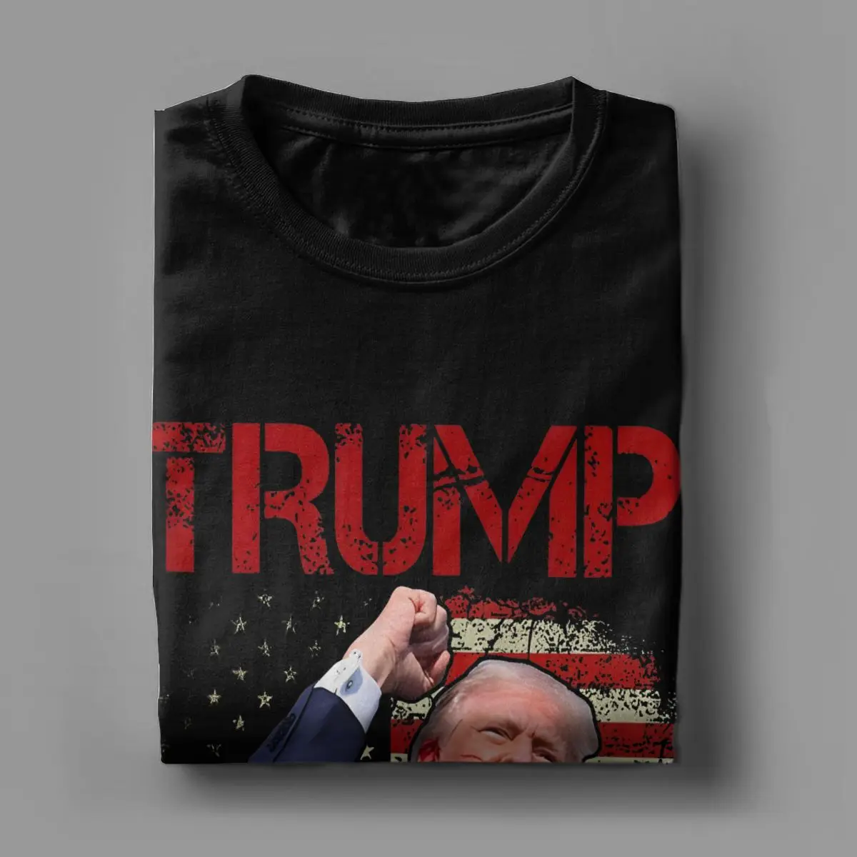 Vintage Shot At Trump 2024 Trump Survives Rally T-Shirts Men Women 100% Cotton Tees Shirt New Arrival Clothes