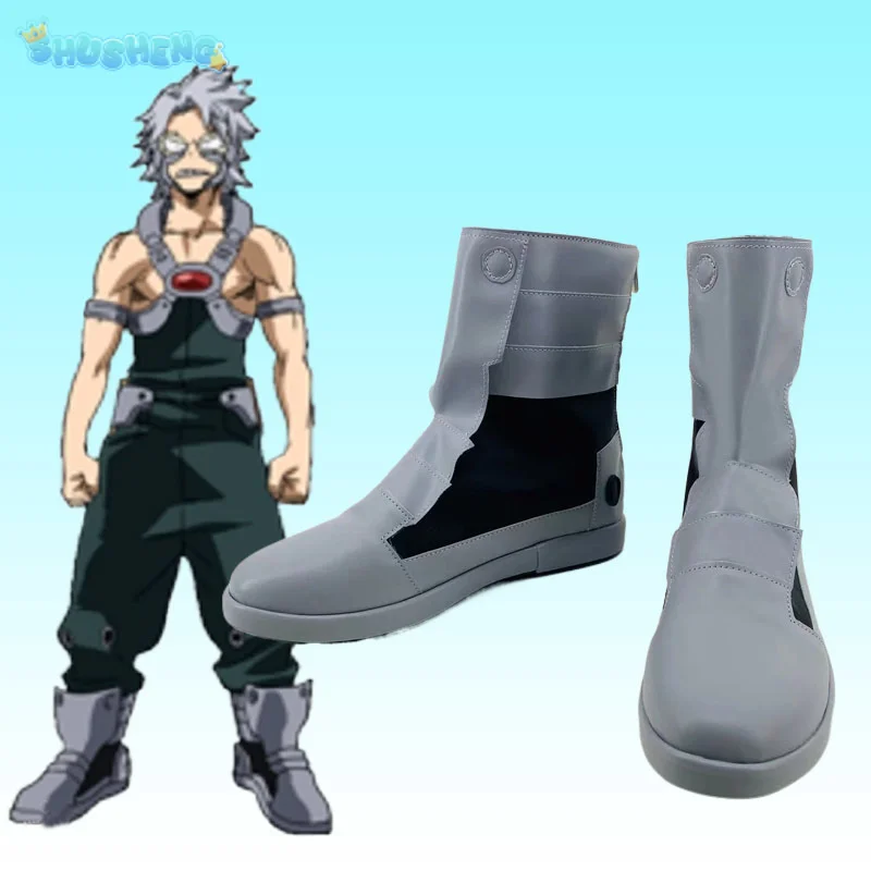 Tetsutetsu Tetsutetsu คอสเพลย์ My Hero Academia รองเท้าแฟชั่นรองเท้าส้นสูงข้อเท้า boot party carnival ผู้ชายผู้หญิงรองเท้า 34-44