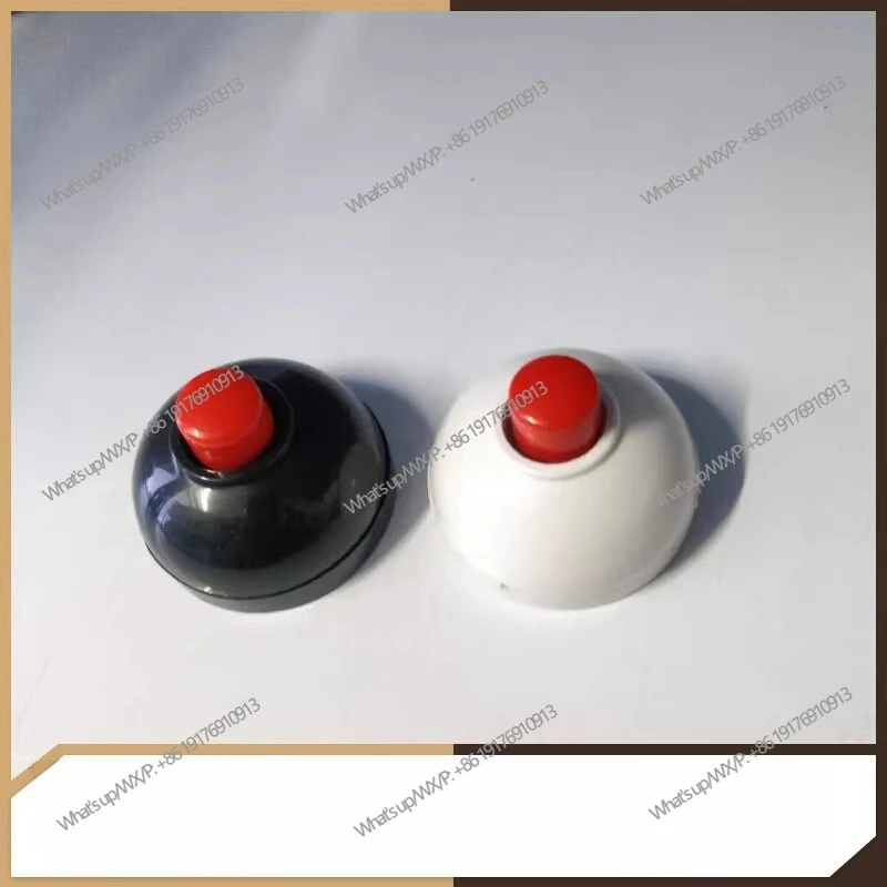 Old-fashioned electric bell doorbell, button switch, answering switch, round button, nipple switch, two black and white.