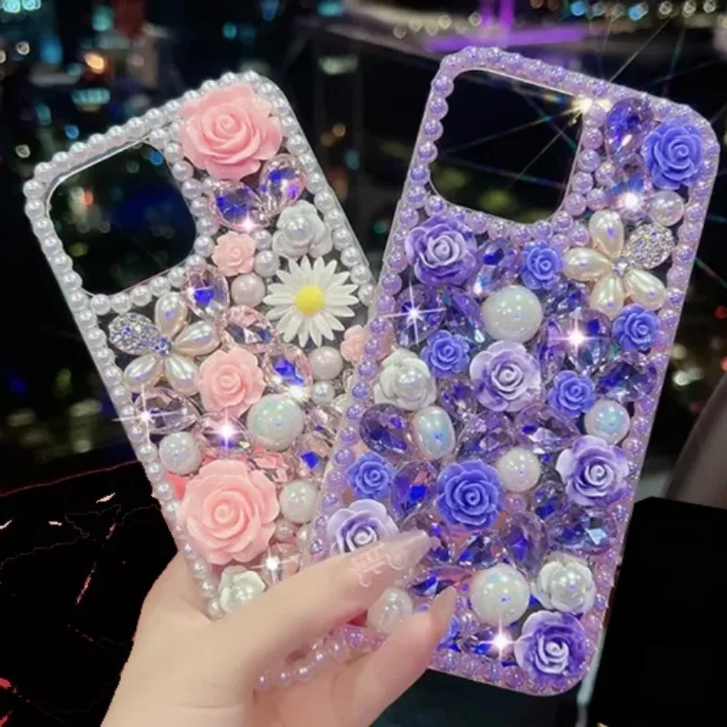 3D Diamonds Handmade Series Phone Case for Xiaomi, Luxury Sparkle, for Redmi 9A, 9C, Note8, 9Pro, Note10S, Note11 Pro, 12Pro