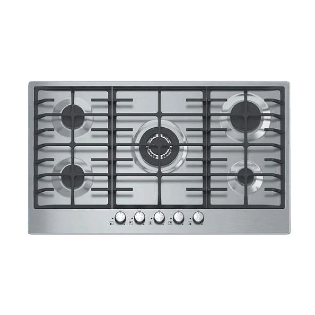 

China Factory Kitchen Appliances Built In Gas Stove Built In Gas Hob Heavy Cast Iron Support 5 Burner Gas Cooker