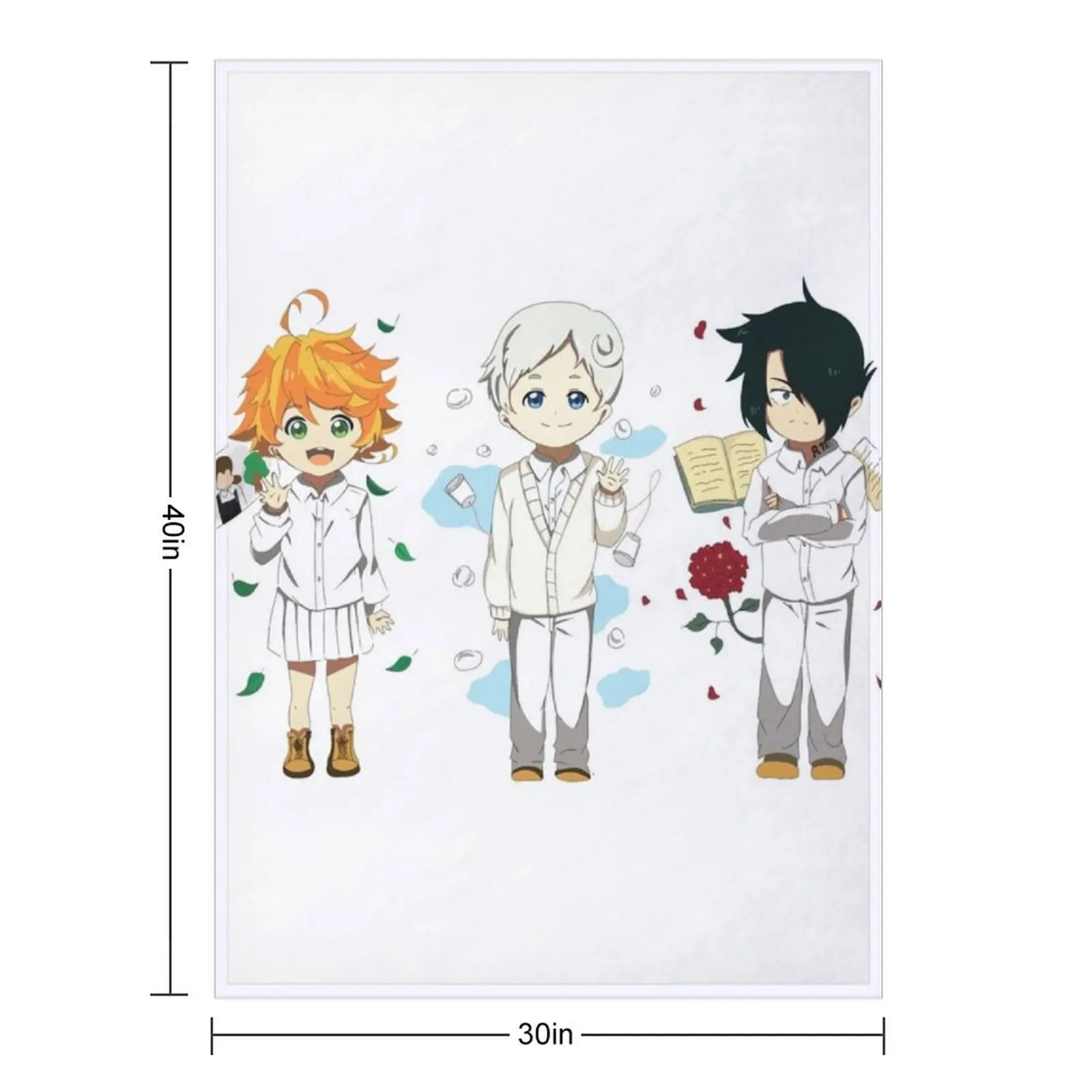 the promised neverland Throw Blanket Flannels Sofa Throw For Baby For Sofa Thin Blankets
