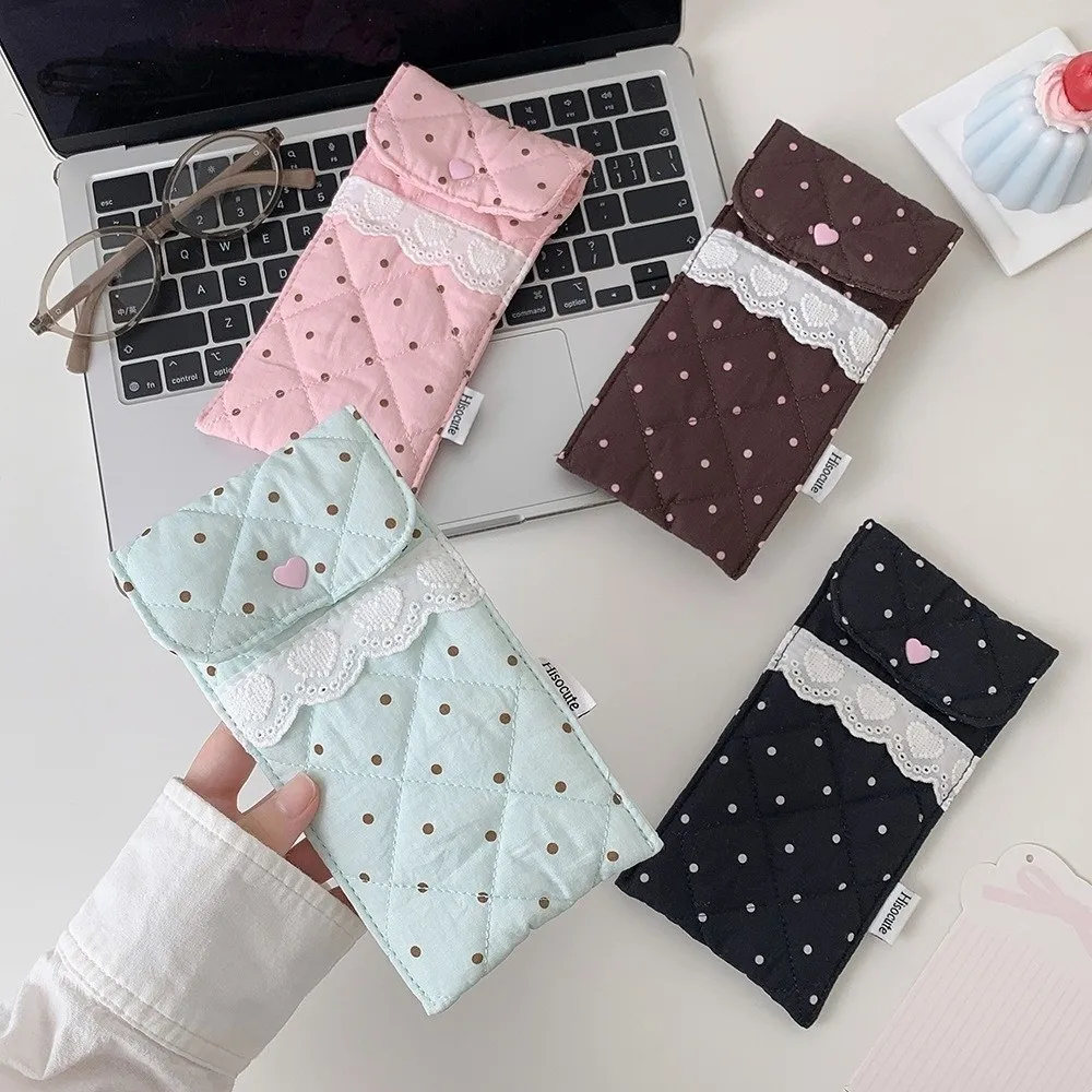Pencil Pouch Y2k Dots Pencil Case Large Capacity Stationery Korean Style Pen Bag Multi-functional Desktop Storage