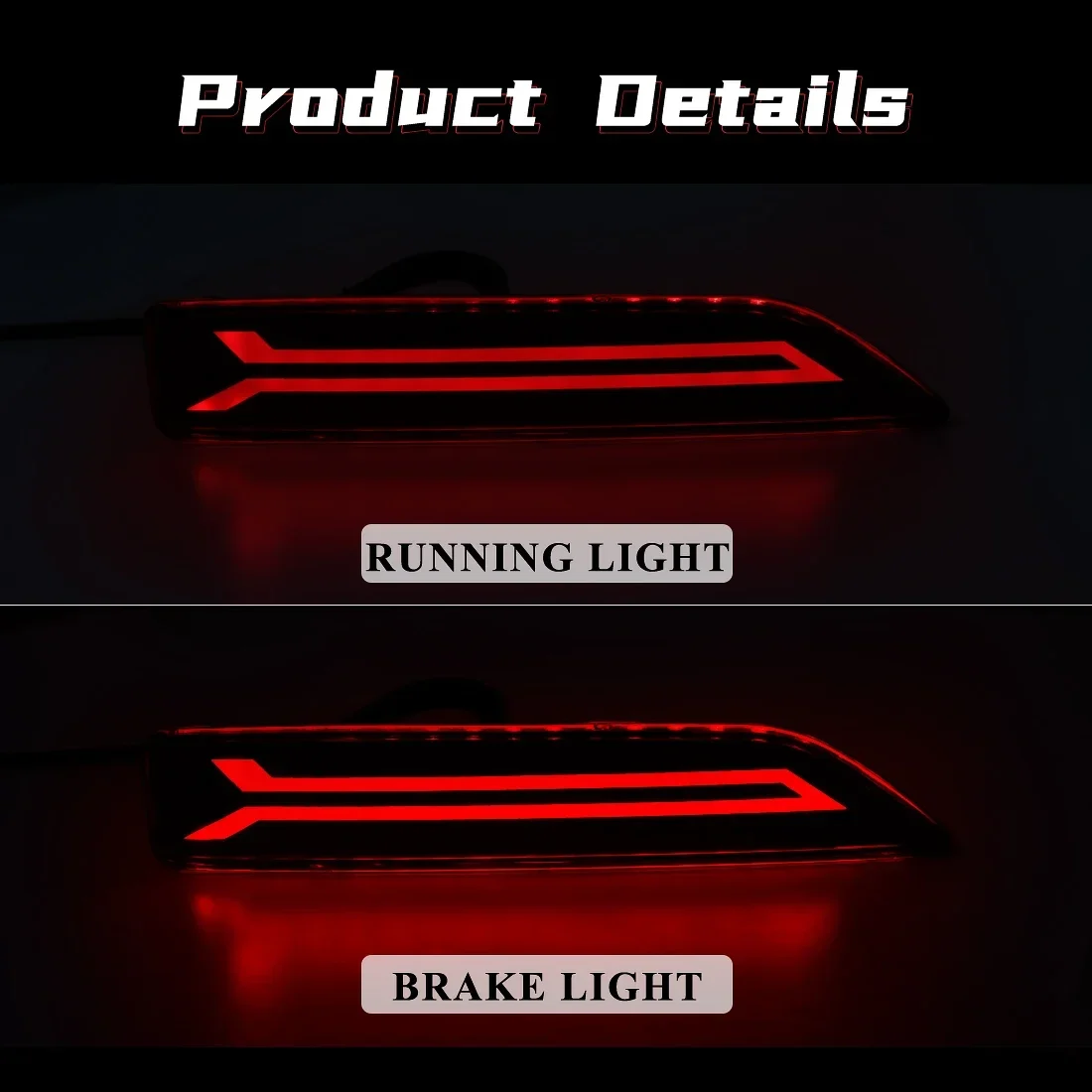 Car Rear Bumper Reflector Brake Warning Lights For Honda CRV CR-V 2007 2008 2009 Fog Lamp Dynamic Turn Signal Lamps Accessories