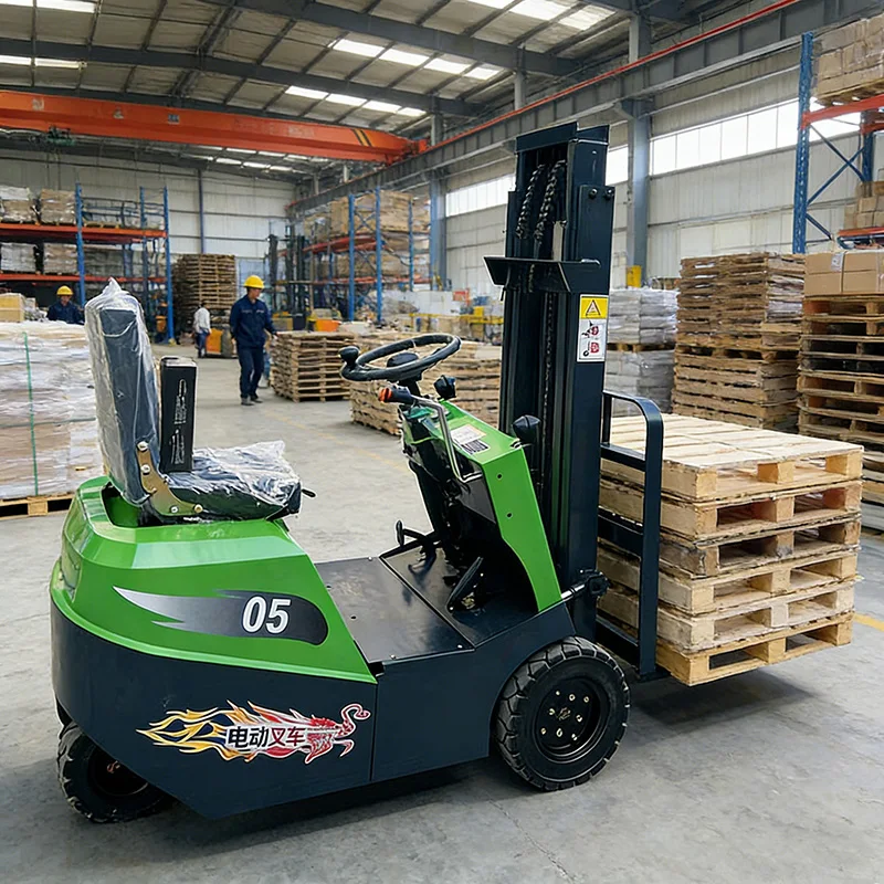 Factory Direct Pricing 0.5t 0.8t 1 Mini Electric Forklifts Heights of 3m 3.5m Suitable for Warehouses and Commercial Logistics