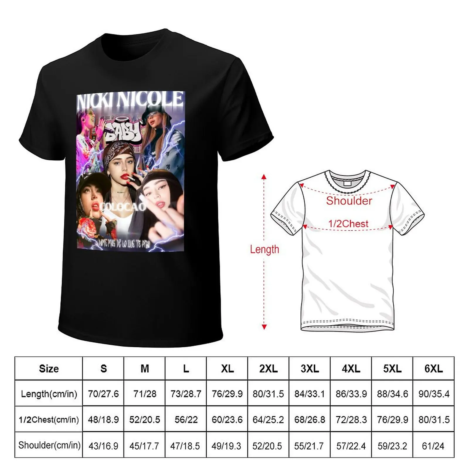 nicki nicole T-Shirt Basic Comfort Fit T-Shirt for Men