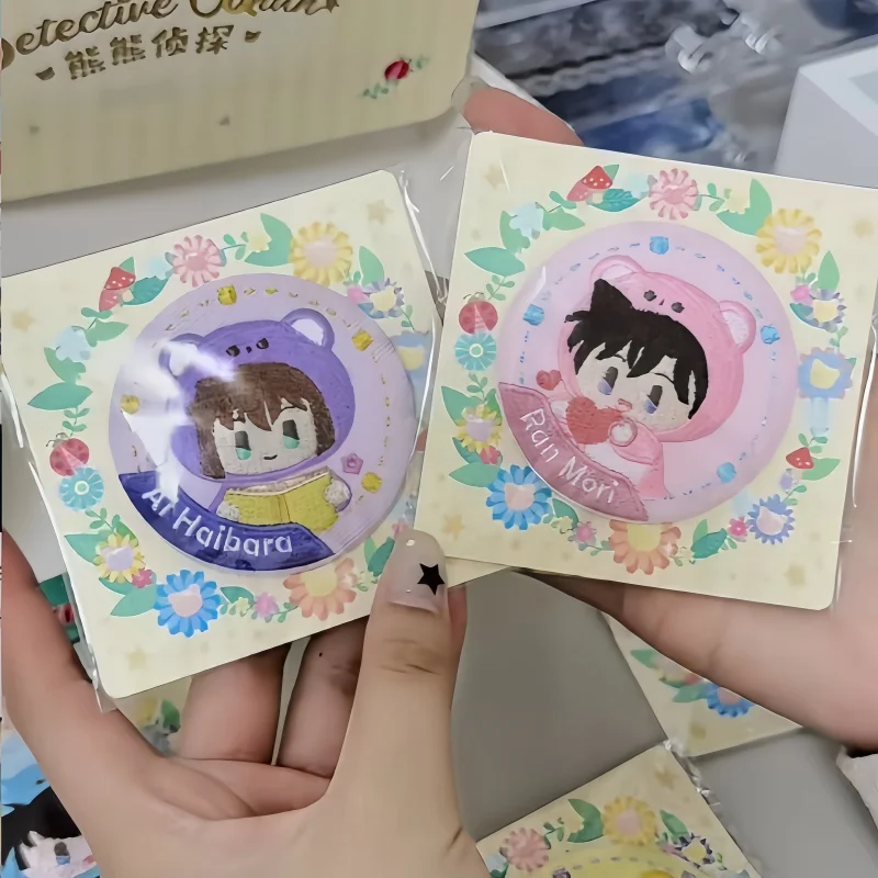 Nieuwe Originele Ldcx Smolq Detective Conan Bear Detective Serie Borduren Badge Blind Box Shinichi Ran Animatie Randapparatuur Gift