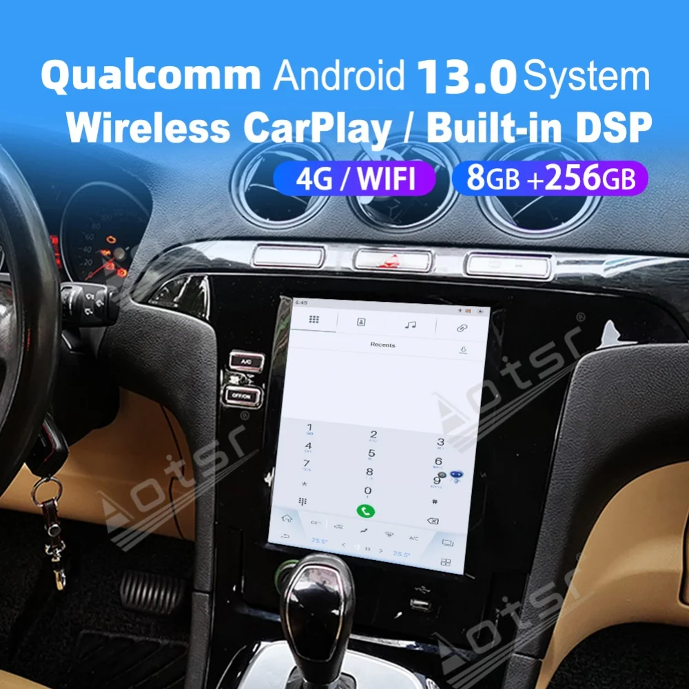 10.25 Inch Qualcomm Android 13 Car Stereo For Land Rover Freelander 2 2007-2015, IPS Wireless CarPlay GPS Navigation DSP 4G WiFi