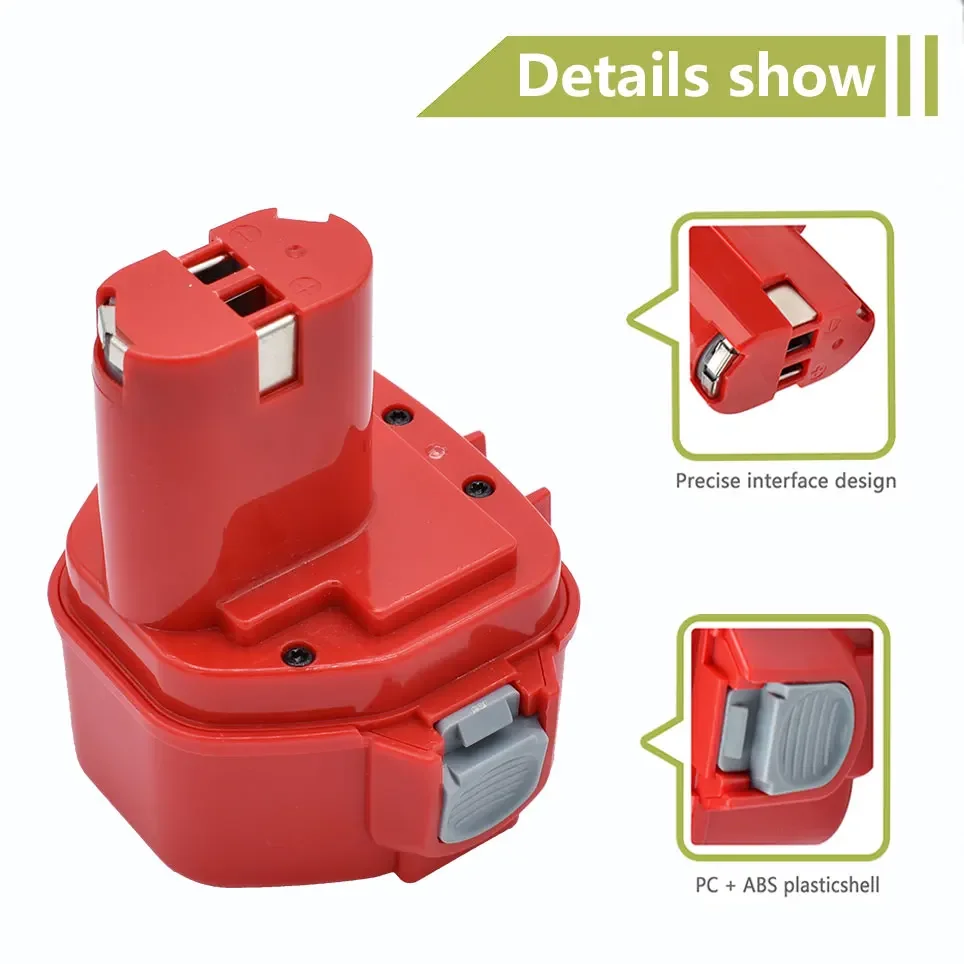Makita PA12 12V 3000mAh Ni-CD Rechargeable Batteries Replacement Battery 12V Power Tools Bateria 1220 1222 1235 1233S 6271D image 5