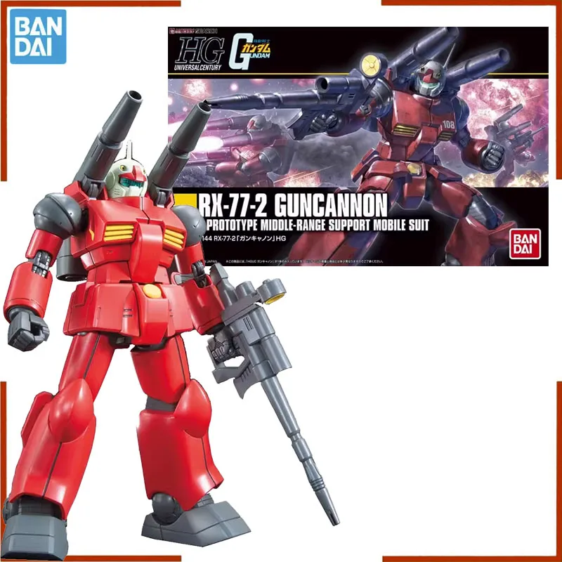 BANDAI HGUC 1/144 Gundam RX-77-2 Guncannon E.F.S.F. PROTOTYPE MIDDLE-RANGE SUPPORT MOBILE SUIT Action Figure Assembly Toys Gifts