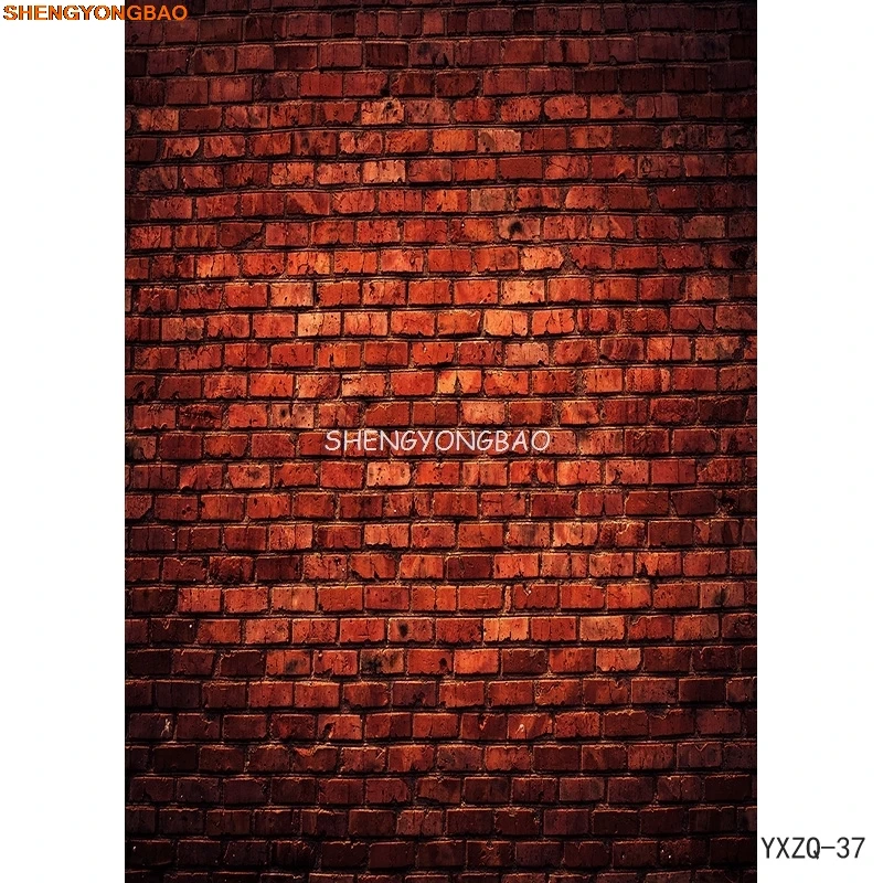 SHENGYONGBAO 디지털 프린트 빈티지 벽돌 벽, 나무 바닥 사진 배경, 사진 배경 스튜디오 소품 AZQ-01