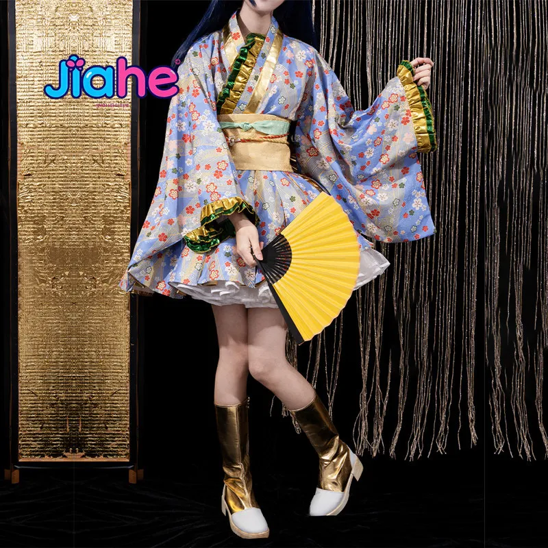 Kotori Minami Nozomi Tojo Rin Hoshizora Sonoda Umi LoveLive! all members Cosplay Costume Halloween party girl sweet kimono dress - view 3