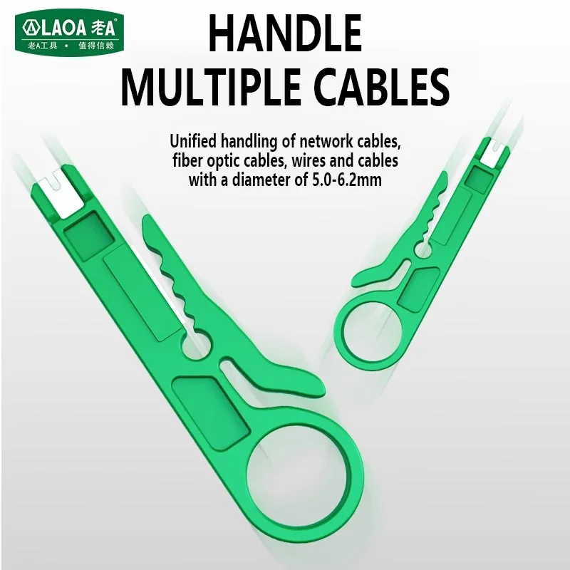 LAOA Multi functional Small Green Knife Wire Stripping Tool Mini Network Stripper Phone Line Network Line Card Wire Knife