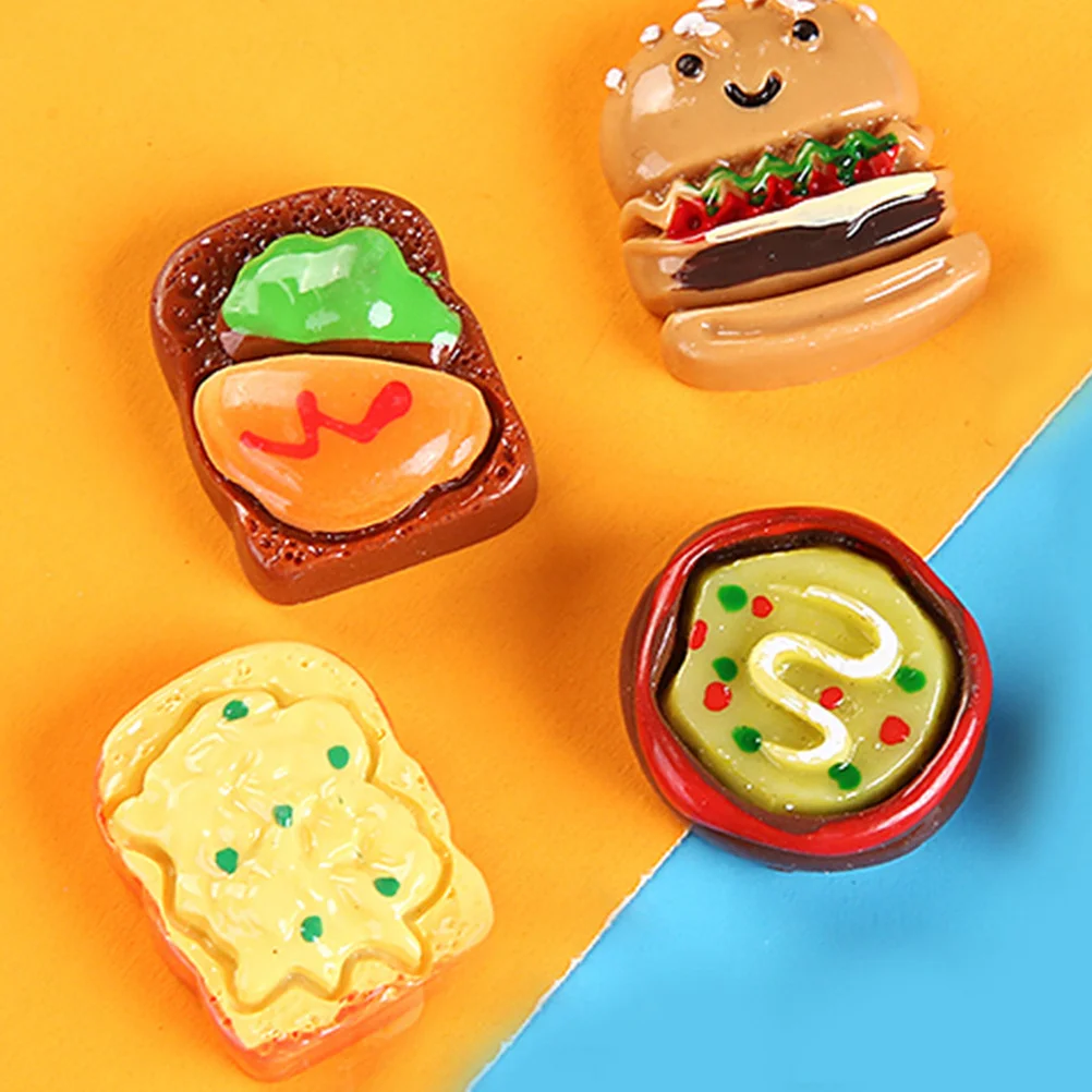 

18pcs Realistic Simulation Food Resin Mini Fake Food For House Kitchen Decor Craft Play Educational Pretend Prop Accessory