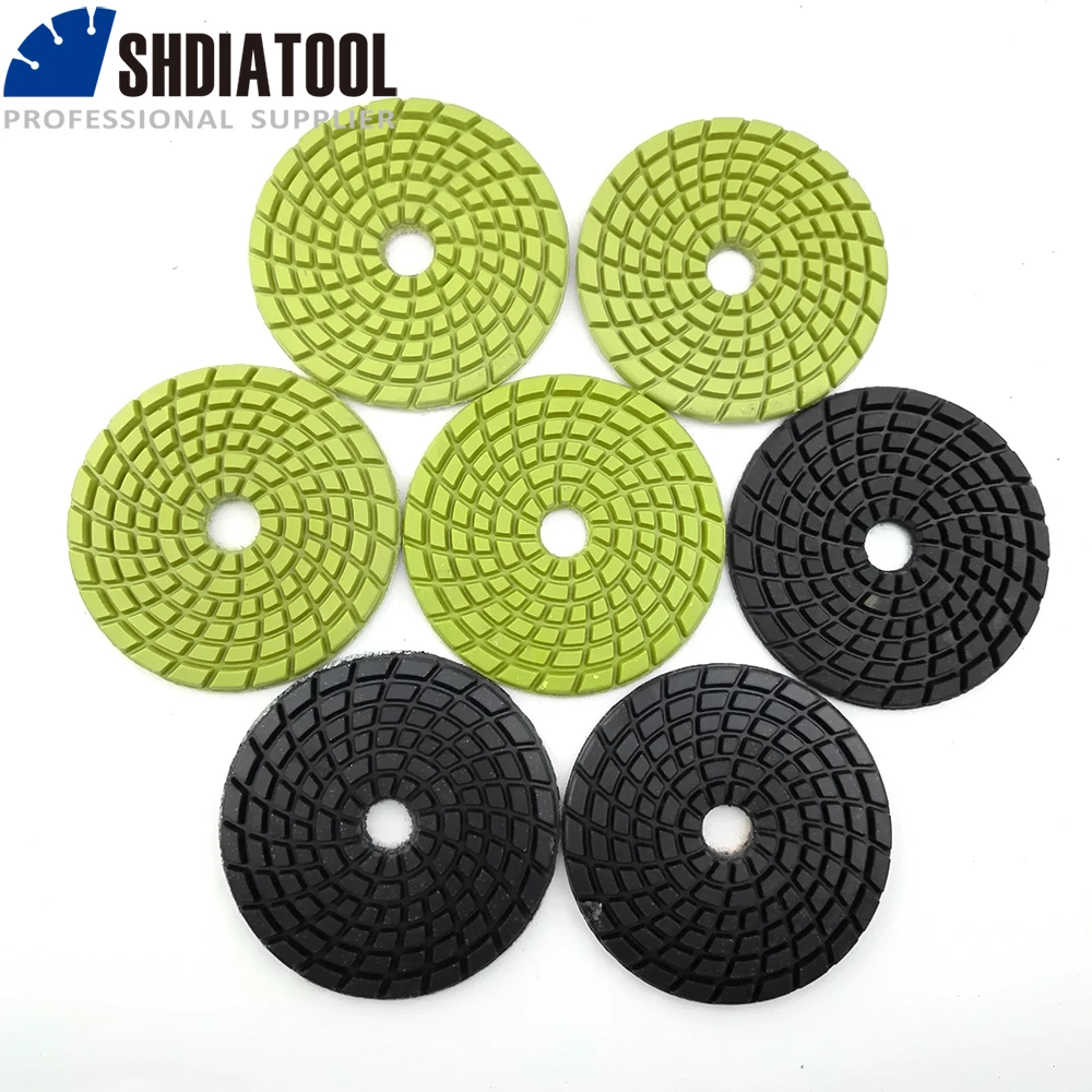 SHDIATOOL 4inch 7sets/84pcs Concrete Diamond Polishing Pads Renew Pads Beton Floor Renew Reparing Disk Dia 100mm