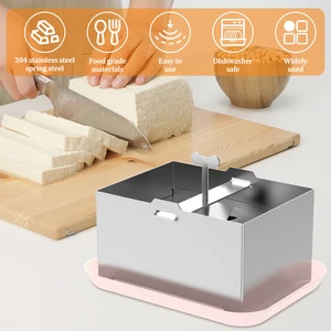 Cetakan Press Tahu DIY Cetakan Tahu Buatan Sendiri Cetakan Pembuat Tahu Dadih Kedelai dengan Baki Tetesan Alat Memasak Baja Tahan Karat Gadget Dapur 10 pembuat tahu penjualan terbaik - №