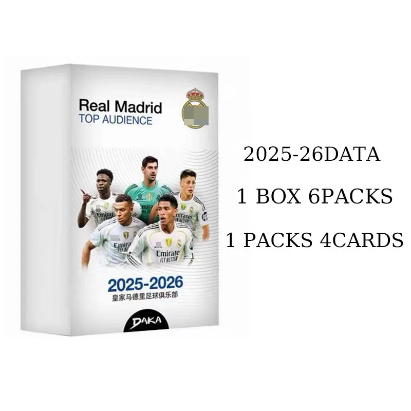 

Panini 2025-26 DAKA Real Madrid Top Audience Team Box футбольные звезды карты фанат коллекционные игрушечные карты фанат подарки на Рождество и день рождения