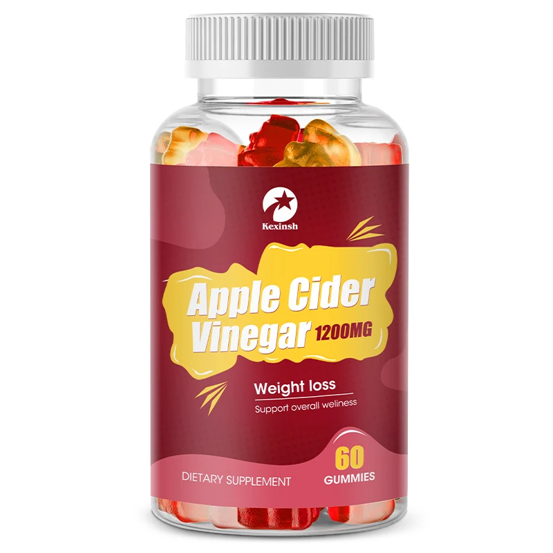 Kexinsh 60 Count Apple Cider Vinegar Gummy Weight Loss Slimming Gummies Detox Sober Up Fat Burner