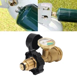 POL Gas Tank Adapter POL LP Tank Service Valve to QCC1 Gas Tank Adapter with Gauge POL to QCC1 Gas Adapter