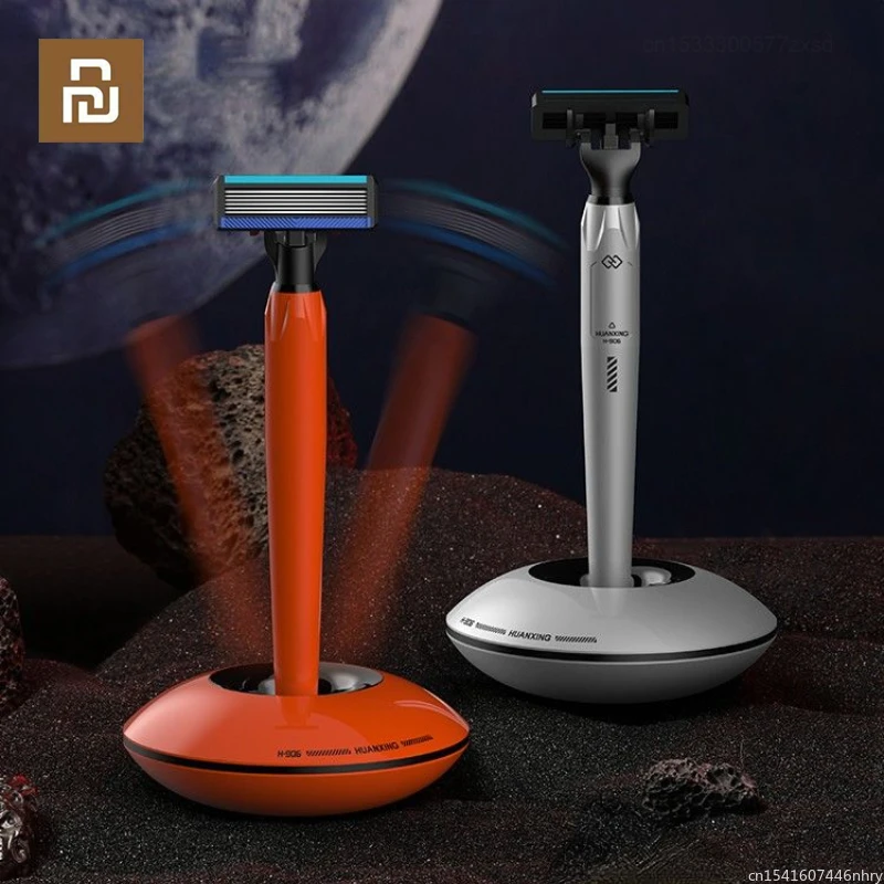 Youpin Double Edge Classic Mens Shaving Mild Hair Removal Shaver It with Small Brush Adjustable Safety Razor Face Razor for Home