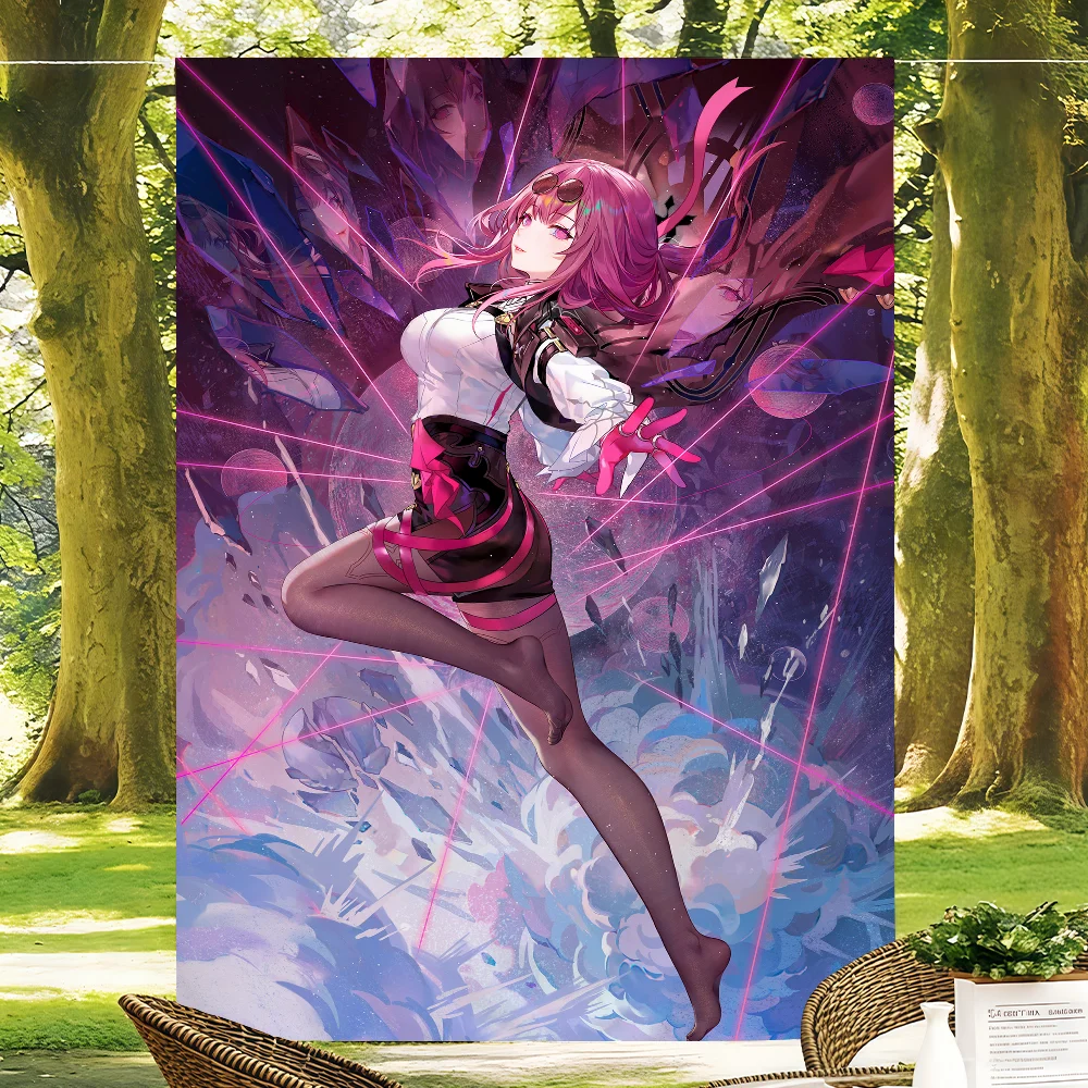Video Game Honkai Star Rail Kafka Flag Suitable For Outdoor Camping Parties Weddings Living Room And Bedroom Decoration