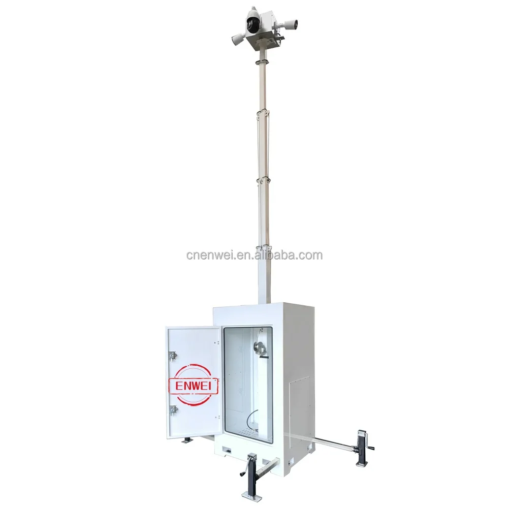 Outdoor Emergency Mobile Security Camera Tower For Urban Security Monitoring
