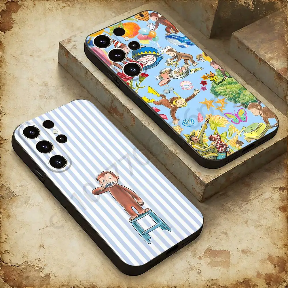 

Mokey C-Curious G-George Phone Case For Samsung GalaxyA53,51,72,73,31,30,42 Soft Silicone Phone Protective Case