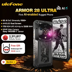 【2025 New】Ulefone Armor 28 Ultra 5G AI Rugged Phone 1TB ROM Up to 32GB RAM Smartphone Android 6.67