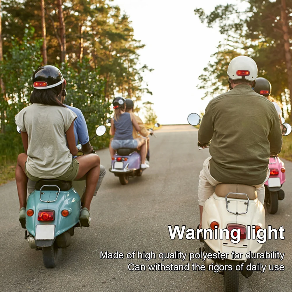 

Warning Rear Lamp IPX4 Waterprooof LED Safety Taillight USB Rechargeable Motorcycle Helmet Brake Light Safety Warning Tail Light
