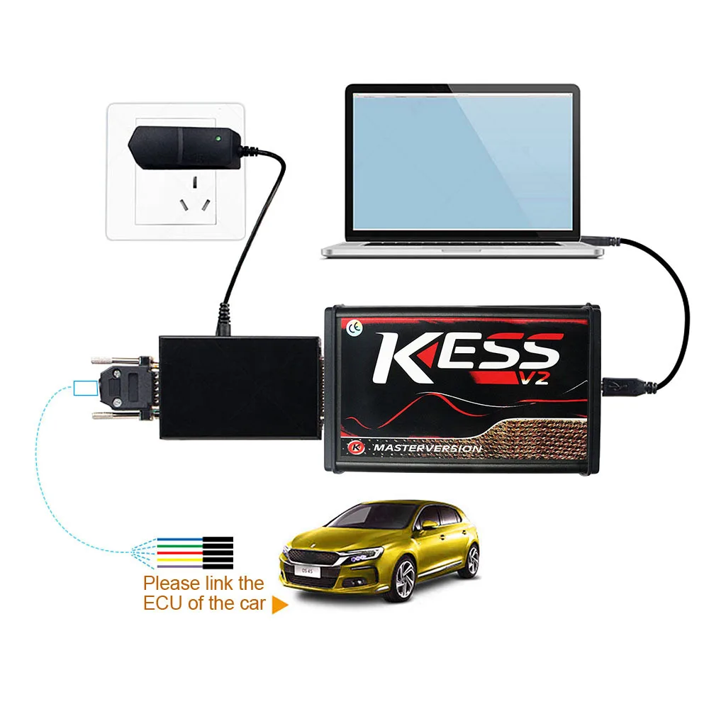 Automotive ECU Programmer for KessV2 V5.017 Online Edition No Token Limit V2.53 for KessV2 OBD2 Manager Tuning Kit