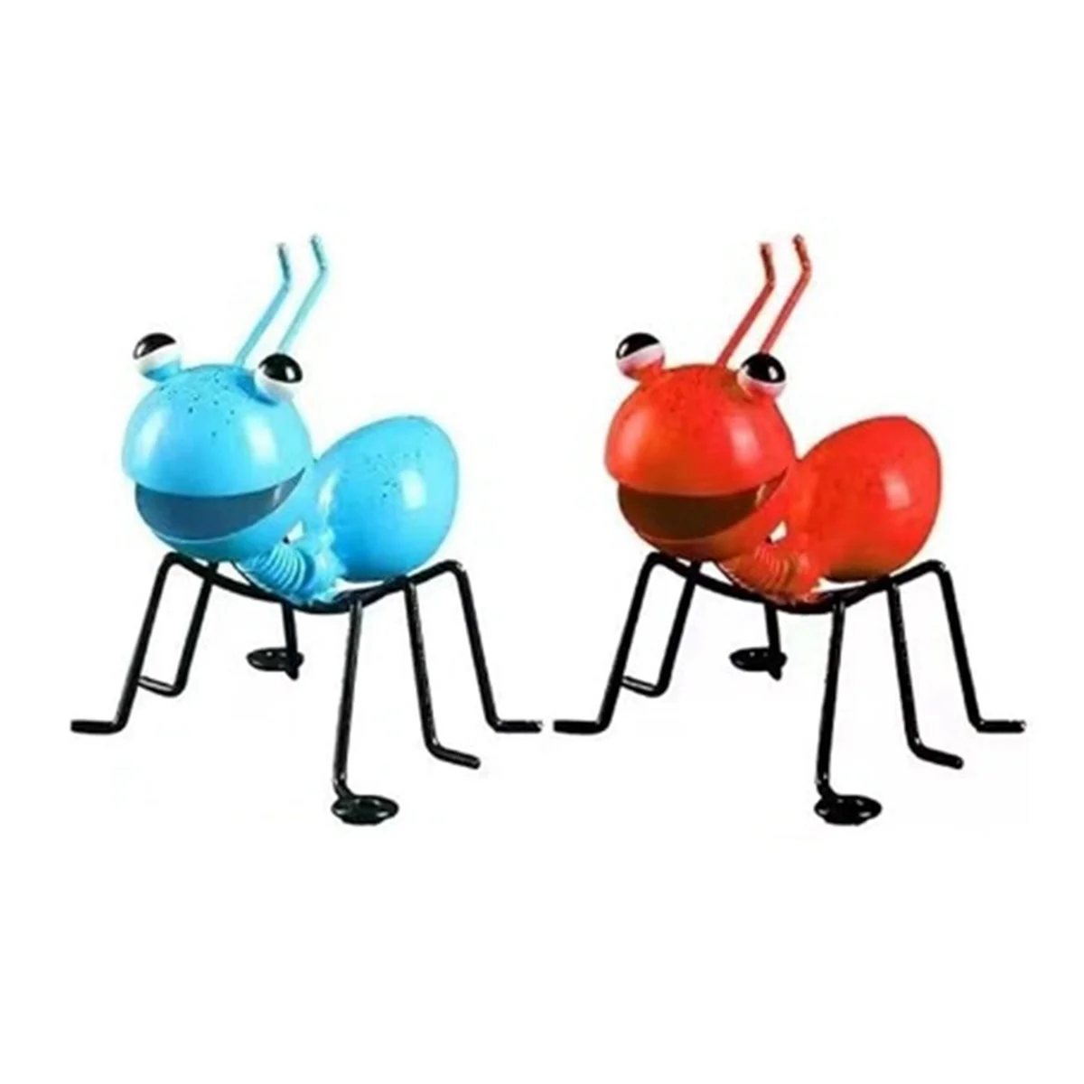 A71P 2 قطعة حديقة النمل الفن الحلي المعدنية النمل ديكورات جدرانية الحديد الفن في الهواء الطلق حديقة النحت حلية الحرف اليدوية #1