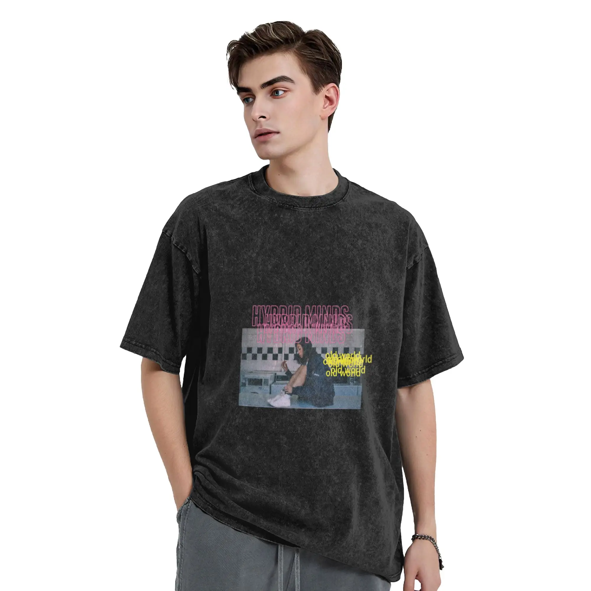 Hybrid Minds Design Unique Stylish A T-Shirt Oversized Short Sleeve Men's Women's Cotton Tees Tops