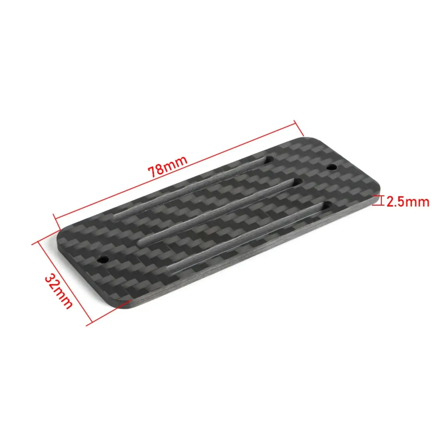 Carbon Fiber Battery Panel With Fixing Strap for Upgrading LCG Chassis of 1/10 RC Tracked Cheating Machine Rigging