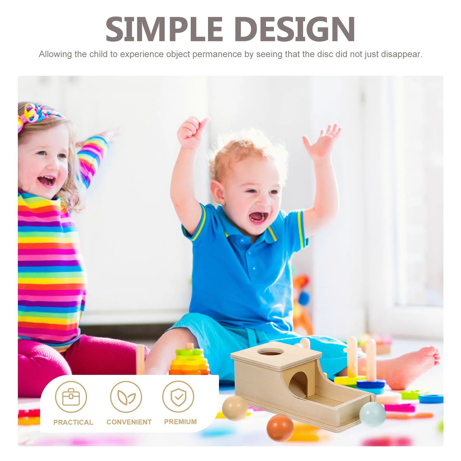 1 szt. Montessori Skrzynka na Monety Zabawka Edukacyjna dla Niemowląt i Dzieci Rozwijająca Motorykę Małą Sensoryczna Gra dla Niemowląt Drewniane Klocki Edukacyjne