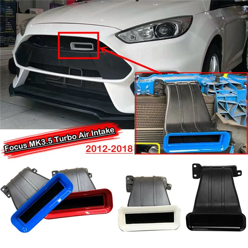 Tuyère d'admission d'air noire, pour Ford Focus RS ST Hatchback 4D Sedan 5D MK3 MK3.5 Modification de voiture 2012-2018