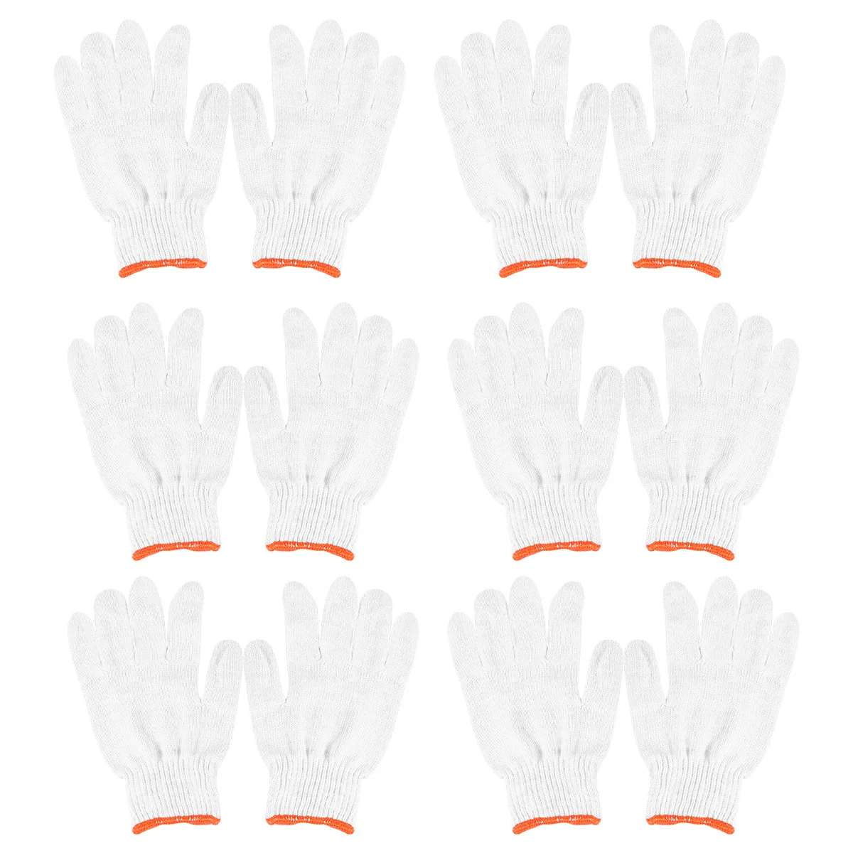 

24Pairs Labour Protection Anti-Slip Gloves Cotton Yarn Nylon Skidproof Industrial Manufacturing Work Gloves Reliable Fabric